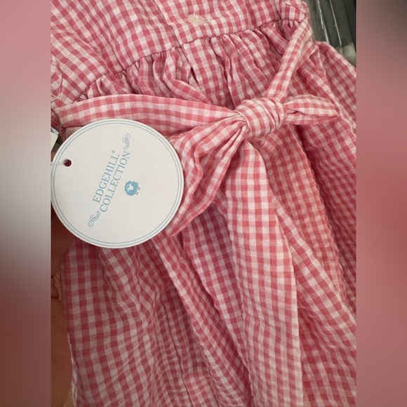 NWT Edgehill Collection smocked dress toddler baby girl bloomers daisy bow - Picture 7 of 7